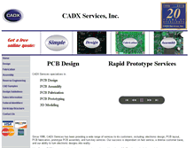 Tablet Screenshot of cadxservices.com